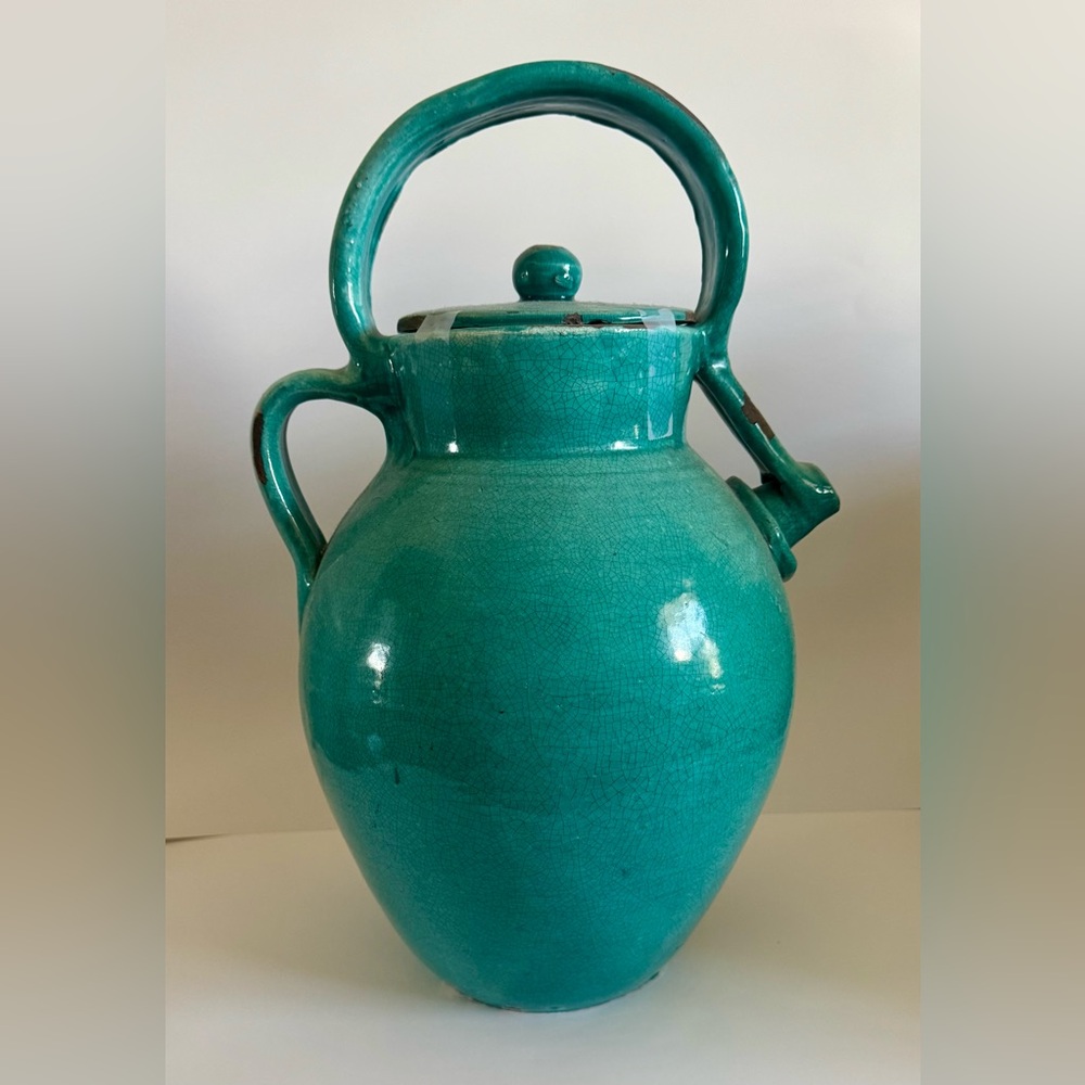 Vintage Turquoise Green Water Jug - Rare Find!! Excellent Condition